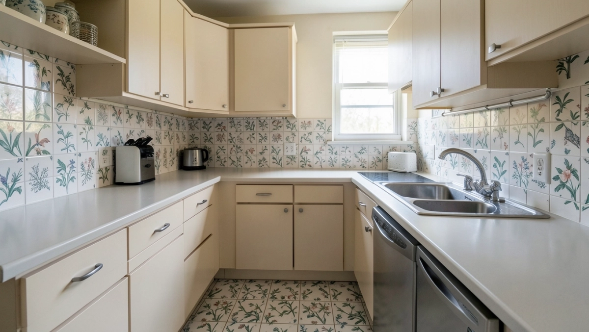 czym okleić płytki w kuchni