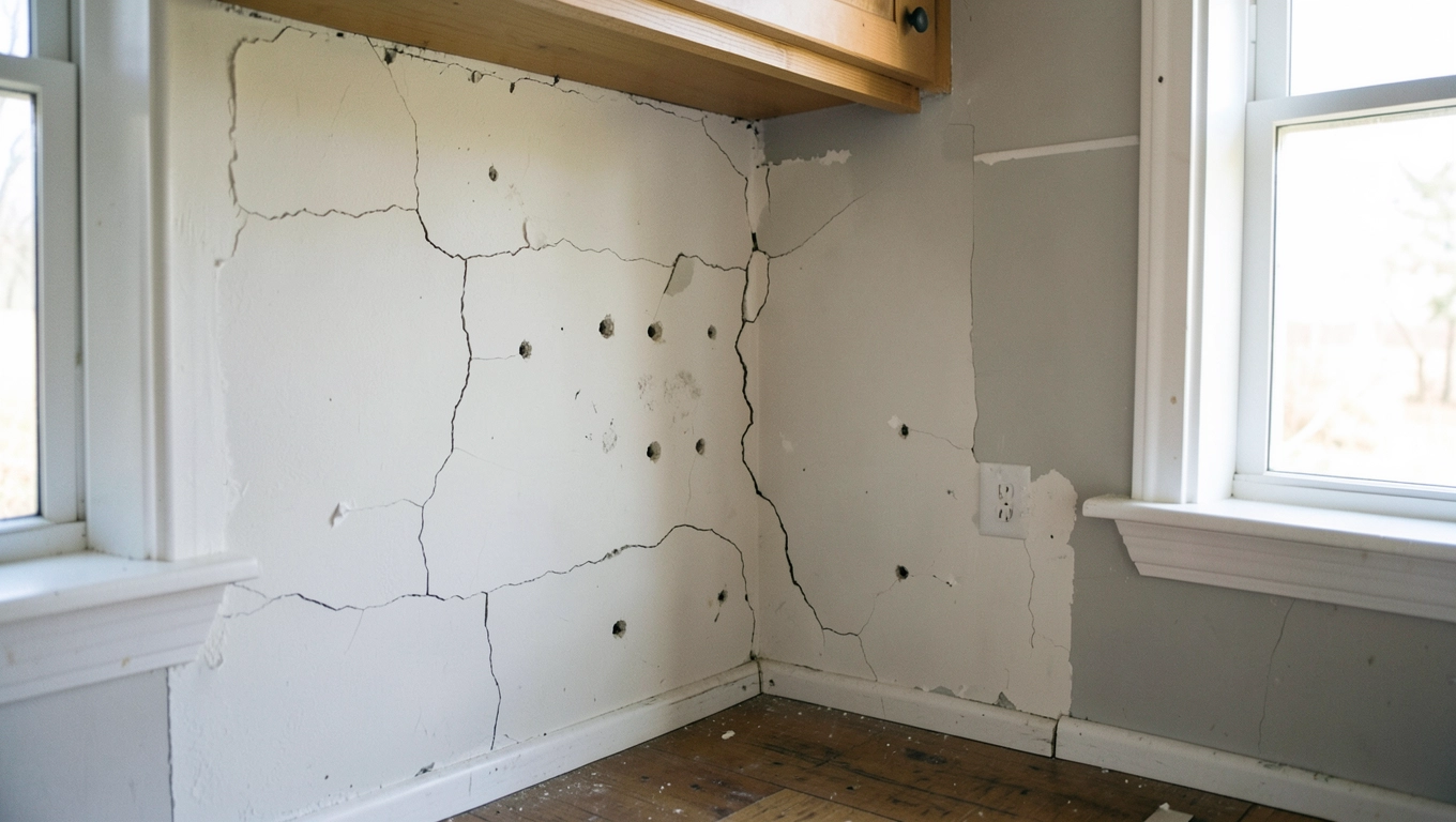 Przygotowanie ścian do malowania w kuchni