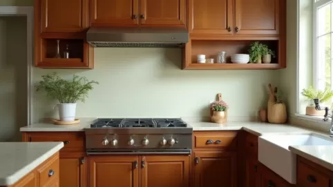 Jaki kolor ścian do brązowych mebli w kuchni