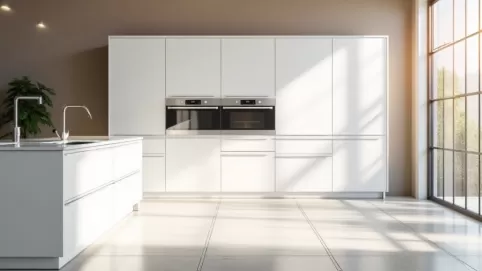 Wysoki połysk jaki kolor ścian do białych mebli w kuchni